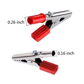10 Pcs 50mm Plastic Handle Test Probe Metal Alligator Clips