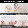 Diesisa Plastic Wall Mount Organizer, Adhesive Clear Acrylic Shelf, No