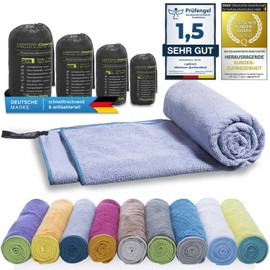 LightDry® Original Microfibre Sports Towel, Backpack, Travel Towel, Sports & Fitness Bath Towel, Absorbent, Lightweight, Antibacterial and Extremely Quick-Drying