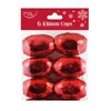 Eurowrap Ribbon Cops, Pack of 6 - Silver, Gold, Red