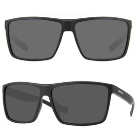 MAXJULI Gafas de sol grandes polarizadas para hombres y mujeres con cabezas grandes Protección UV 400 ((se ajusta a la talla XL)) Negro/Gris