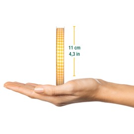 Halbach Seidenbänder Vichy 10mm Yellow Checked Ribbon for Gift Wrapping