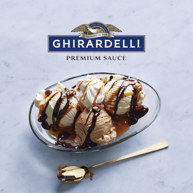 Ghirardelli Caramel Sauce Squeeze Bottle, 16 Ounce (Pack 3) with