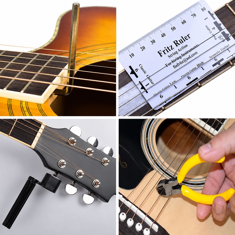 Guitar Repair Tool Kit for String Instrument Maintenance – 26-Piece