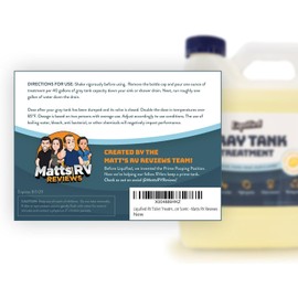 Liquified RV Toilet Treatment - Gray Holding Tank Digester - Odor Eliminator - Lemon Scent - Matts RV Reviews - 3 Pack