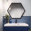 Kate and Laurel Calter Modern Hexagon Framed Wall Mirror, 22