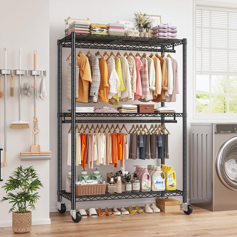 Raybee Clothes Rack, 45" W Clothing Racks for Hanging Clothes,