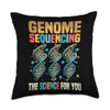 DNA Genome Sequencing Genetic Science DNA Tree Throw Pillow