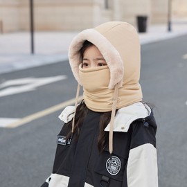 Kids Balaclava Hat - Winter Outdoor Windproof Mask Scarf for Girls (lf3197) Free Size/52-54cm White 3ea