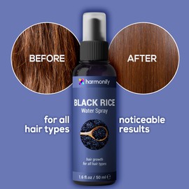 HARMONIFY Korean Cosmetic Black Rice Water Spray for Men and Women, Hair Loss & Growth, Fermented Black Rice, Vegan Rice Serum, Non-Greasy Hair Care Products, 3,38 fl.oz