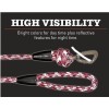 Arcadia Trail High Visibility Paracord Leash 4ft - Pink