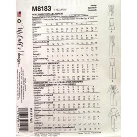 McCall's  McCall's Misses' Jumpsuit with A/B/C,D Cup Sizes Pattern M8183 Size 6-14 UNCUT