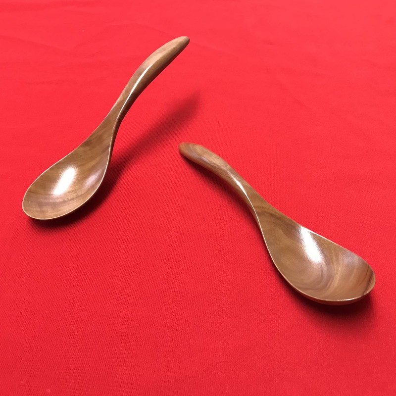 [For use with high-quality cutlery risotto] Wooden Spoon, Natural Wood,