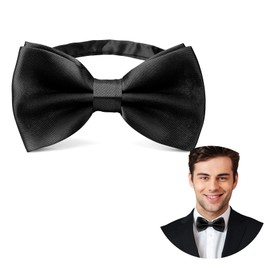 Yetuab Bow Ties for Men, Black Bow Tie for Men, Black Bow Tie, Black Bowtie, Men in Black Costume, Christmas Bow Ties for Men, Milk Man Costumes for Men, Bowties Men, Boys Bow Tie
