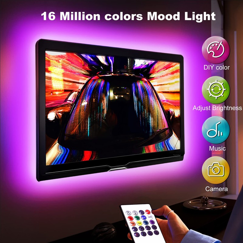 TV Led Backlight 85Inch, 20ft Led Lights for TV 85-100