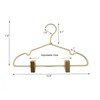 Koobay 12.5" Gold Metal Baby Clothes Clips Hanger Children Kids