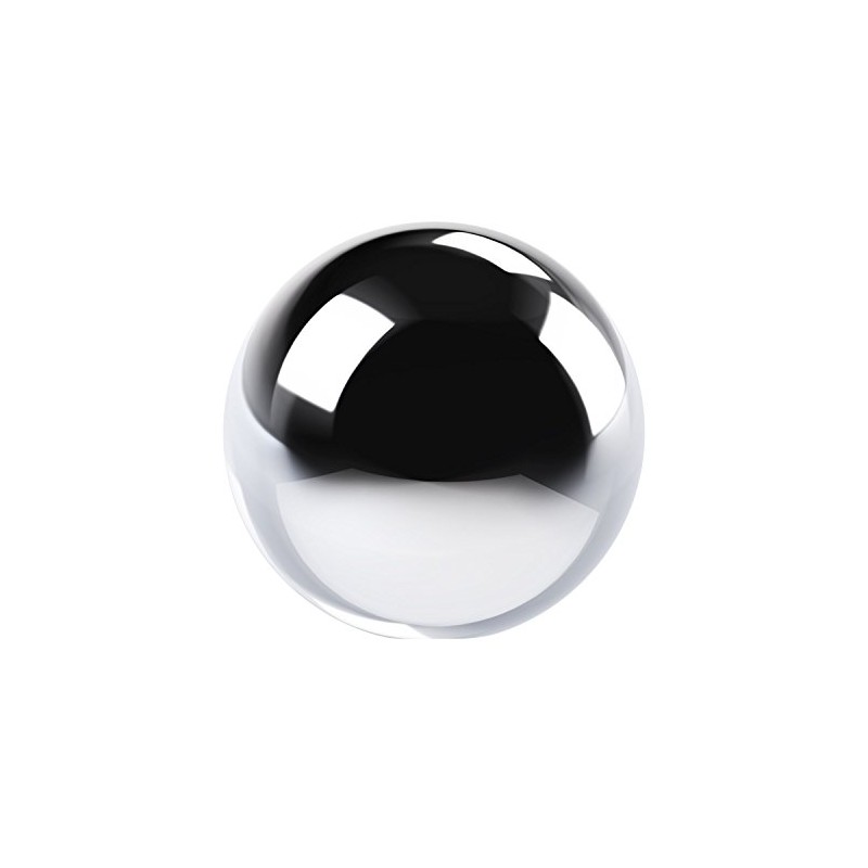 XL Ceramic Ball Table Decoration Diameter 15 cm Silver Smooth