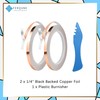 FERQUNE 1/4 Inch Silver Backed Copper Foil Tape for Stained