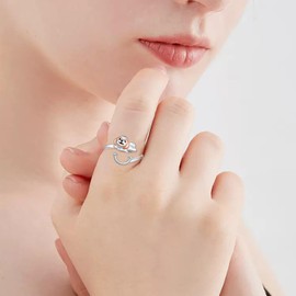 Shih Tzu Rings 925 Sterling Silver Cute Dog Rings Shih Tzu Dog Jewelry Gifts for Women