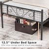 12.5”-High Metal Bed Frame, Heavy-Duty Twin-XL Platform Bed Frame w/Sturdy