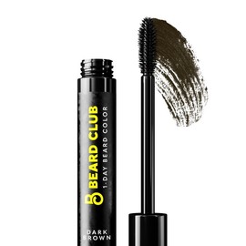 Beard Club One-Day Beard & Eyebrow Color - Available in Four Colors and Four Sizes - Temporary Color for Beard and Eyebrows, Covers Greys, Fills in Patches, and Enhances Volume - 30 Applications Per Tube:_Dark Brown