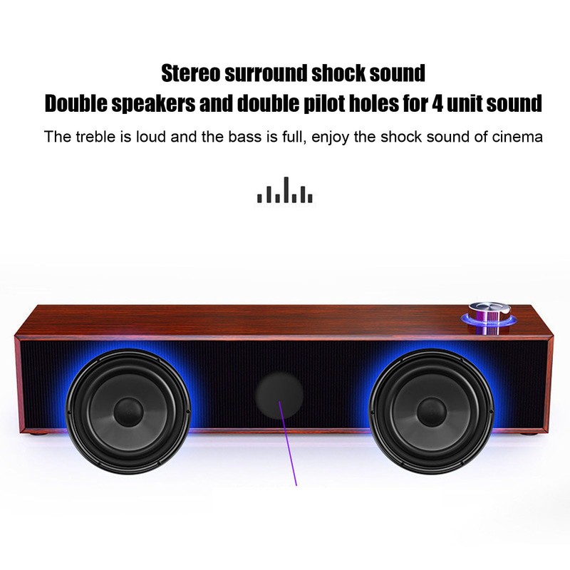 Bewinner Computer Speaker, Desktop Speaker, USB, Wired Stereo Soundbar for