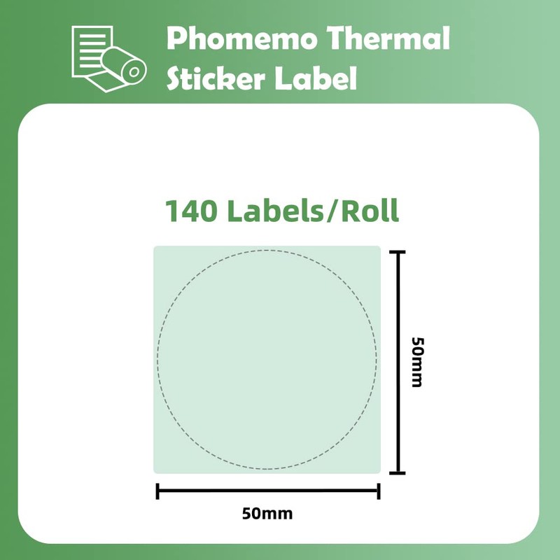 Phomemo M110 M120 M200 M220 M221 Label Maker Round Circle