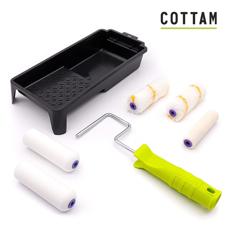 COTTAM Mini Paint Roller and Tray Set | Mini Small