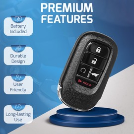 Keyless Fob Remote Replacement Fits for 2023 2024 Honda CR-V Pilot HRV KR5TP-4 Proxy Keyless Entry Remote Control Push Start Button 72147-3A0-A01 433MHz