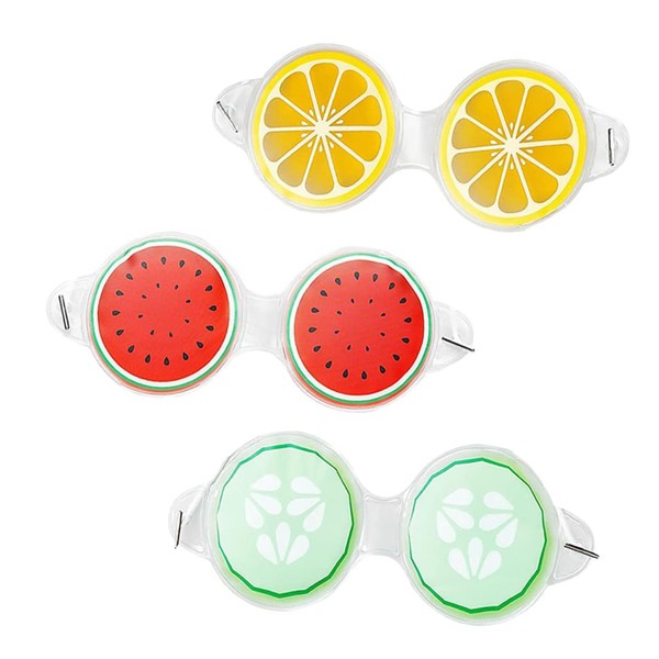 FOMIYES Relaxing Eye Masks Skincare 3pcs Fruit Pattern Eye Pads
