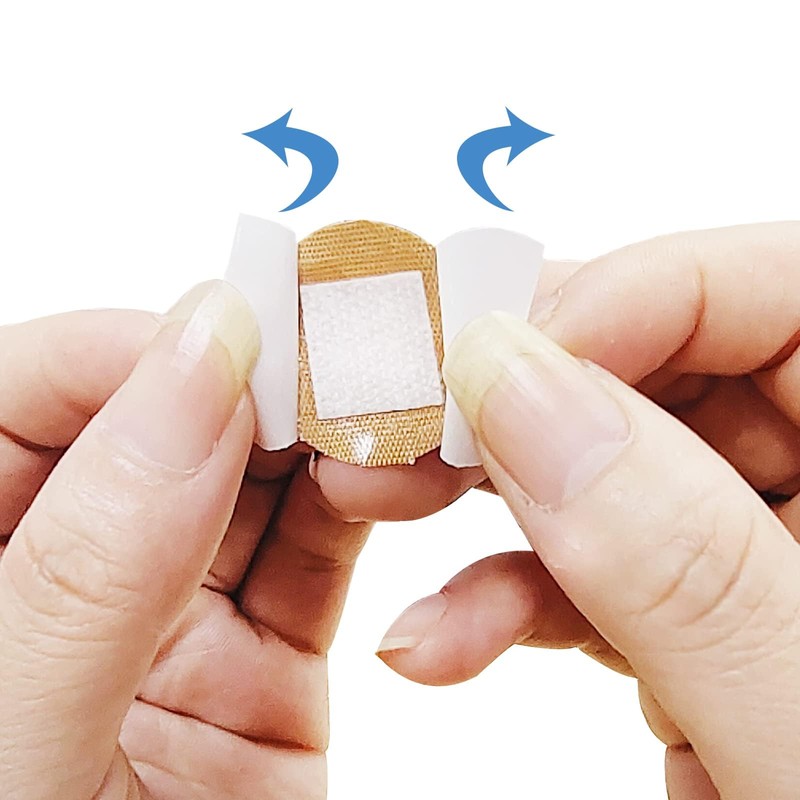 200pcs Small Round Plasters 1 Inch Skin Color Stretch Fabric