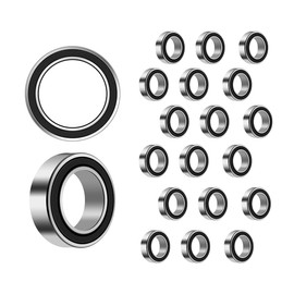 ANGEEK MR128-2RS Ball Bearings 8 mm x 12 mm x 3.5 mm, Pre-Lubricated, Double Seal, MR128RS Deep Groove Ball Bearings, Pack of 20
