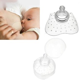 Finever Nipple Shield Contact Nippleshield for Breastfeeding with Latch Difficulties or Flat or Inverted Nipples, Non-Toxic (1 Pack)
