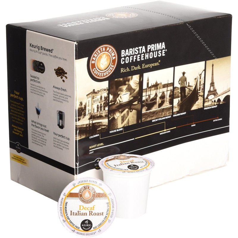 Barista Prima Coffee DECAF ITALIAN (1 Box of 24 K-Cups)