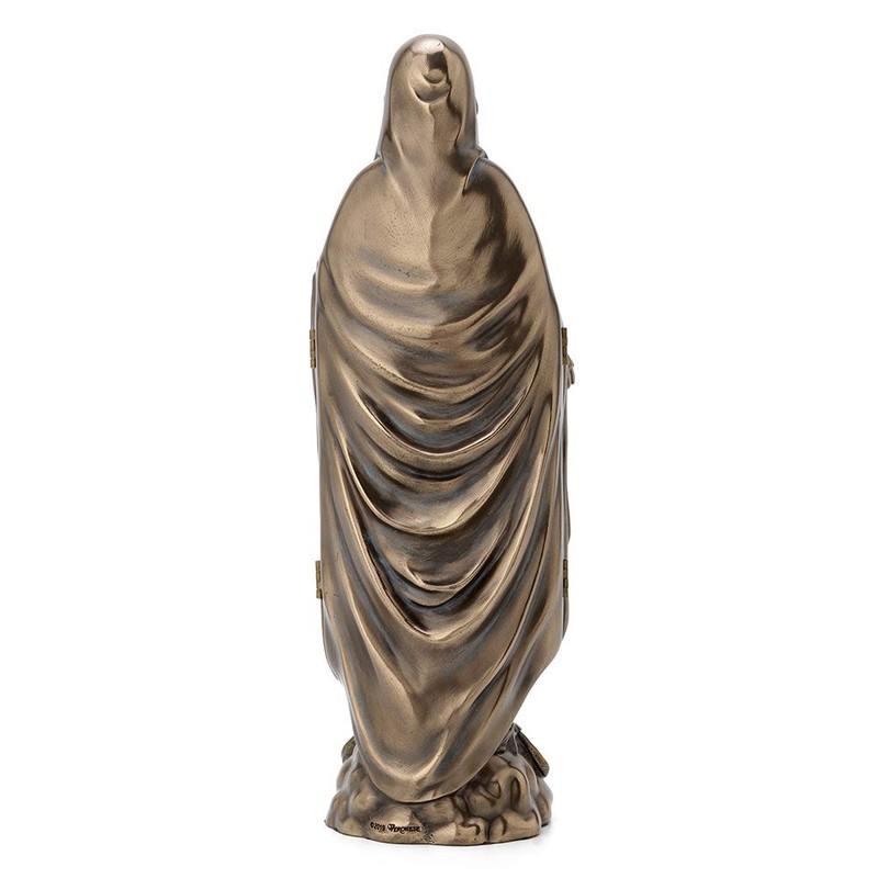 Veronese Design Lady of Grace Triptych Hinged Resin Sculpture Bronze