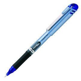 Pentel EnerGel Liquid Gel Rollerball Pen with Cap to Protect Pockets, Everyday Writing, Office Supplies, School Supplies, 0.5mm, Fine Needle Point, Blue Barrel, Blue Ink, BLN15-C, Box of 12