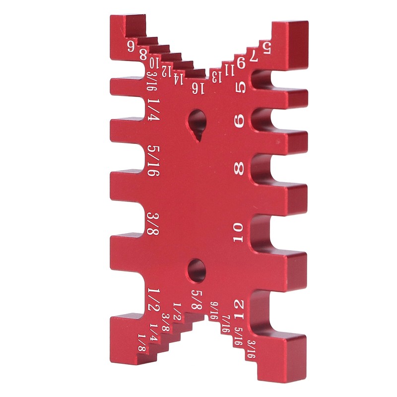 Dovetail Jig Tenon Caliper Aluminum Metric Imperial Scale Card Measuring