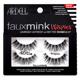Ardell Faux Mink Wispies False Eyelashes, Light Volume, Short Length, Vegan Friendly, 2 Pairs (Pack of 1)