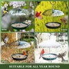 Kingsyard Adjustable Platform Bird Feeder for Outdoors Hanging, Metal Tray