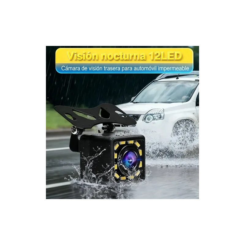 Cámara De Respaldo Impermeable Hd 12led Nocturna Conexion