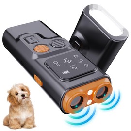 HikariBiz Ultrasonic Dog Bark Deterrent Device Stops Bad Behavior, Anti Barking, Barking Silencer, Long-Range Indoor Outdoor, Alternative to Dog Shock Collar, Painless