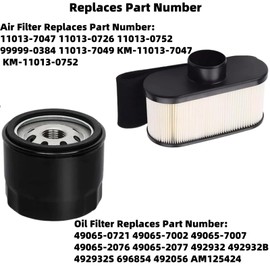 FR691V Air Filter Tune Up Kit Fits for Kawasaki FR730V FR651V FS481V FS541V FS730V FS651V FS691V FS600V Engine Parts with 49065-7007 Oil Filter and 11013-0752 Air Filter FR691V Oil Change Kit