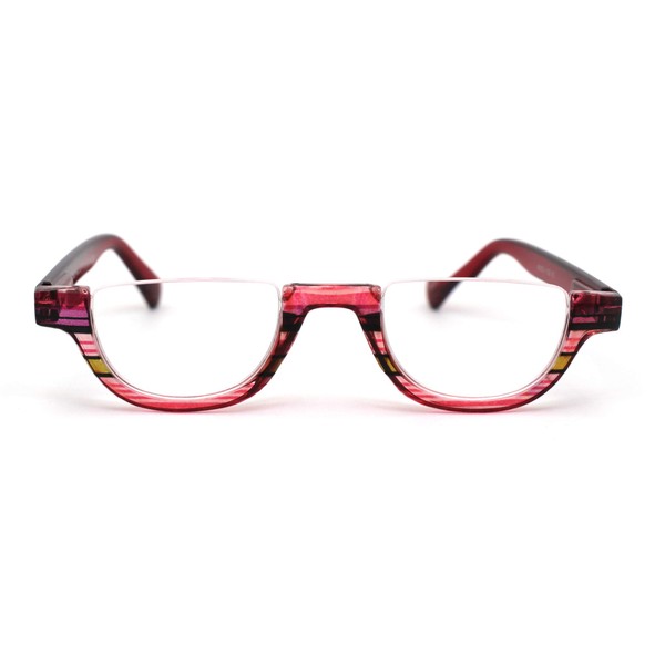 Womens Plastic Upside Down Spring Hinge Crop Top Reading Glasses