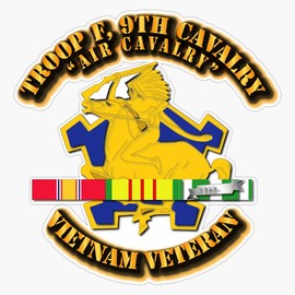 HOF Trading Troop-F-9Th-Cavalry Vinyl Sticker Waterproof Decal Laptop Wall Window Bumper Sticker 5"