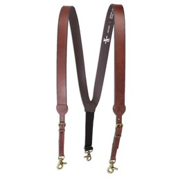 M & F Western Men's Nocona Hdx Smooth Leather Suspenders (X-Large, Brown)