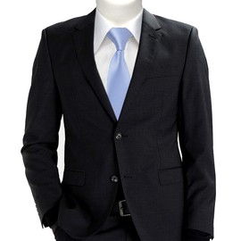 TigerTie Designer Security Safety Tie Plain Pre-tied with Elastic Band, lightblue