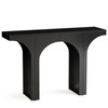 LITTLE TREE 47 Inches Console Table, Black Sofa Table Behind