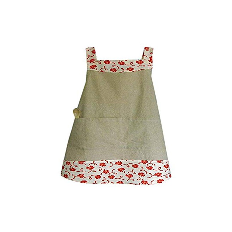 Cabbage Rose Market Street Apron Pattern, Multicolour