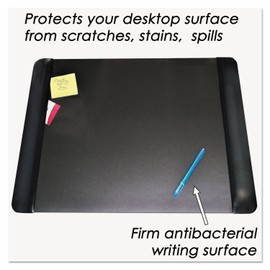 Artistic 413841 Executive Desk Pad with Leather-Like Side Panels, 24 x 19, Black