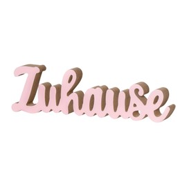 levandeo Lettering Home L30 cm Pastel Pink Wood Table Decoration Stand Home Decoration